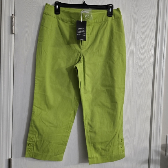 Monroe & Main Pants - Monroe & Main Lime Green Capris